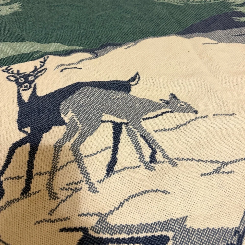Season's Greetings Holiday Throw Blanket or tapestry